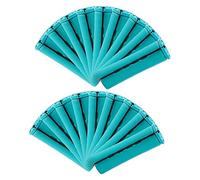 FRCOLOR 18 Pcs rouleau à cheveux autoportant peigne automatique gros tondeuse curls wavy hair rouleuse de salon pour cheveux mi-longs Plastique Sky-blue