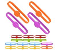 FRCOLOR 18 Pièces Marqueurs pour Verres à Boire en Silicone Extensible Coloré Grip Antidérapant pour Verres et Cocktails pour Fêtes et Réunions Familiales