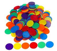 FRCOLOR 180 pièces Jetons de Comptage Colorés Bleu Rouge Jaune Vert Orange Accessoires de Bingo Jeux de Société Marqueurs pour Apprentissage Mathématique