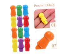 FRCOLOR 180 Pièces Wooden Game Pieces for Flight Chess and Chinese Checkers Humanshaped Pawns Set for Family Strategy Board Games
