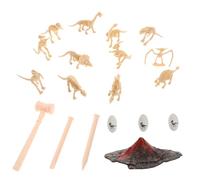 FRCOLOR 19 pièces Kit Éducatif de Fouille Archéologique Dinosaures Garçon Fille Modèle DIY Squelette de Dinosaure Réaliste Scientifique pour Apprentissage et Décoration