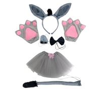 FRCOLOR 1ensemble Costume Âne Pour Cosplay Avec Oreilles Queue Et Accessoires Pour Anniversaire Scéniques Et Événements Déguisés