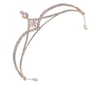 FRCOLOR 1Pc Zircon Couronne Fleur Couronnes Costume De Mariage Couronnes Femmes Cheveux Gemmes Bandeau Mariée Couronne Coiffe Costume Femmes Mariée Cheveux Costumes Couronne Voile Strass