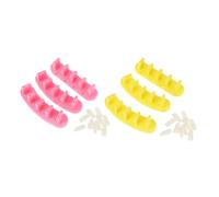 FRCOLOR 2 Boîtes Stand De Pratique Des Bijoux Clou Éblouir Trousse Charme Conseil Gel Tondeuses Autocollant Planche Rose à Épiler Afficher Double Para Faux Étagère Plastique