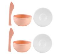 FRCOLOR 2 bol de masque tonifiant bricolage inoxydable bol de salon de beauté couvre-visage bricolage tige d'agitation de masque bol de masque anti- bol de beauté Gel de silice