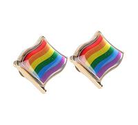 FRCOLOR 2 Ensembles Badges Colorés Forme De Coeur Pour Lgbt De Mode Adorables Pour Événements Et Tenues 2 Pièces * 2