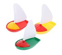 FRCOLOR 2 Ensembles Bateau Flottant Plastique pour Garçon Fille Voilier de Bain Mini Voiliers Éducatifs pour Garçons et Filles Couleur Aléatoire