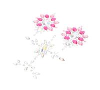 FRCOLOR 2 ensembles Bijoux Corps Autocollants Décorations de Corps Étincelantes pour Poitrine et Visage Autocollants Gemmes Lumineuses pour Festival et Fête