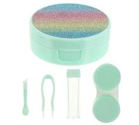 FRCOLOR 2 Ensembles étui à lentilles de Porte-lentilles de Bouteille de lentilles de Cosmetic Organizer Boite lentilles de Mini étui à lentilles Plastique