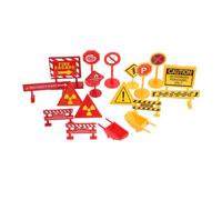 FRCOLOR 2 Ensembles Jouets Panneaux Signalisation Miniatures de Modèles de Circulation pour Garçon Fille Enseignement Sécurité Routière pour Éducation Précoce