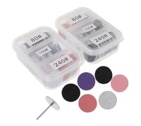 FRCOLOR 2 Ensembles Kit Disques Abrasifs pour Pédicure Accessoires de Ponçage Colorés pour Ongles Disques de Rechange pour Perceuse Adaptés Aux Soins Professionnels et DIY