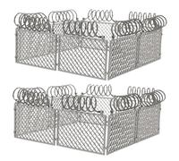 FRCOLOR 2 Ensembles Miniature Military Fence Model for Micro Landscape Scenes Plastic Garden and War Scene Building Block Accessories