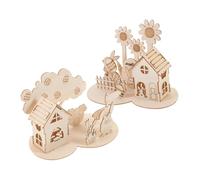 FRCOLOR 2 Ensembles Puzzle Bois pour Set DIY Pâques Lapin et Œuf Décoratif Éducatif pour Tout Petits et Préscolaires