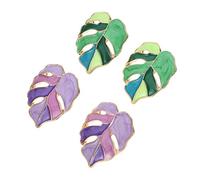 FRCOLOR 2 Paires Boucles Oreilles Pendantes Monstera Colorées Verte Bijoux Esthétiques pour Femmes Accessoires Élégants pour Toutes Occasions