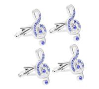 FRCOLOR 2 Paires Boutons de Manchette Décoratif de Note Musicale pour Chemises et Costumes Accessoire Indispensable pour Occasions et Événements Spéciaux