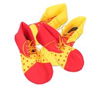 FRCOLOR 2 Paires Chaussures de Clown Colorées pour Cosplay Costume Fête Halloween Carnaval Légères et Confortables pour Adultes
