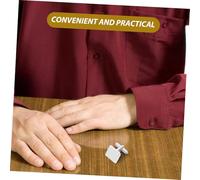 FRCOLOR 2 paires Cuff Links Set French Stainless Steel Square Design Scratch Resistant Easy To Install For Mens Business Wedding Formal Outfits Groom Accessories