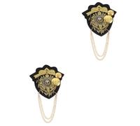 FRCOLOR 2 Paires épaulettes décoratives bijoux d'épaulettes épaulettes vintage Hommes épaulettes femme épaulettes pour femmes épaulettes rétro en tissu