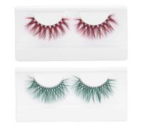 FRCOLOR 2 Paires Faux Cils Colorés Faux Cils De Couleur Faux Cils De Maquillage Faux Cils Volume Épais Faux Cils Femmes Fournitures D'extension De Cils De