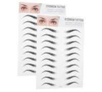 FRCOLOR 2 Pièces 3D Autocollants Tatouage Gel Sourcils Pochoir Papier Yeux Autocollants Pour Mannequin Tête De Manucure Pour Les Sourcils Penser Sourcils Dame Outils Sourcils Faux