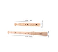 FRCOLOR 2 Pièces à Bec Soprano Allemande Bois Instrument de Musique et Accordé pour Débutants Garçon Fille et Adultes Pratique Scolaire et Loisirs à