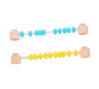 FRCOLOR 2 pièces Abacus Éducatif pour Garçon Fille Boulier DIY Perles pour Apprentissage Mathématique Sensoriel Montessori Entraînement Coordination Main Matériel Stable