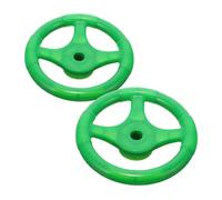 FRCOLOR 2 pièces Accessoire Volant Garçon Fille pour Voiture Confortable à Tenir Volant Simulation Conduite Adapté Balançoire et Voiturettes Garçon Fille Vert
