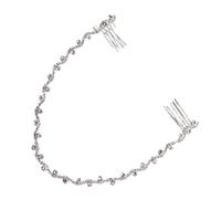 FRCOLOR 2 Pièces accessoires de cheveux de mariage mariée accessoire de cheveux pour femmes casque en strass hair charms hair toppers décor de mariage Tiare ornement de cheveux Silver