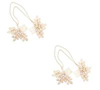 FRCOLOR 2 Pièces accessoires de cheveux de mariée coiffe de feuille d'or chaîne frontale rétro coiffure coiffe de front Golden