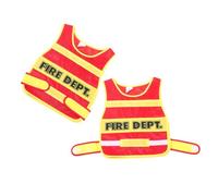 FRCOLOR 2 Pièces Accessoires De Rôle Fournitures De Robe Gilet Jeu Pour Enfants Costume De Pompier Pour Tout-Petits Jeu De Cosplay Pour Enfants