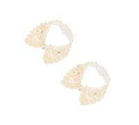 FRCOLOR 2 Pièces Amovible Dentelle Rétro avec Perles pour Femme Faux Chemisier Décoratif