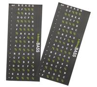 FRCOLOR 2 pièces Autocollants pour Touche de Guitare Étiquettes Fines pour Manche Notes Échelle Faciles à Coller Guide de pour Débutants sans Dommage Sonore Réutilisables et Durables