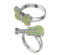 FRCOLOR 2 Pièces Bague Thermochromique Anneaux De Changement De Couleur Anneaux Pour Tout-petits Bagues Agitées Pour Les Enfants Bague D'humeur Pour Enfants Alliage De Zinc
