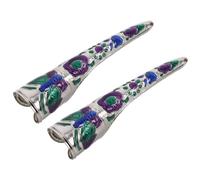 FRCOLOR 2 Pièces Bagues Ongles Réglables Style Qing Ancien Accessoires Décoratifs pour Cosplay Protection de Doigts pour Spectacle et Halloween