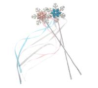 FRCOLOR 2 Pièces Baguettes de Fée pour Accessoires Cosplay Décorations Légères pour Fêtes et Déguisements Couleurs Glacé et Rose Faciles à Tenir et Réutilisables