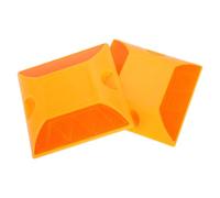 FRCOLOR 2 Pièces Balises D'allée Réfléchissantes Installation Facile en Aluminium et Plastique Orange Usage Polyvalent pour Sécurité Extérieure sur Routes et Pistes