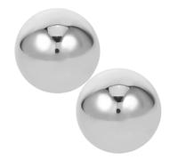 FRCOLOR 2 Pièces Balles de Préhension Acier Inoxydable Solides pour Renforcement Main et Fitness Boules de Massage et Exercice pour Doigts Poignet et Rééducation