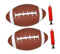 FRCOLOR 2 pièces Ballon Rugby Gonflable pour Entraînement Garçon Fille Garçons Filles Ballon Rugby avec Coutures pour Jeu Extérieur Éducatif