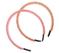 FRCOLOR 2 Pièces Bandeau briller spa accessoires rose Hommes groupe hair charms hair toppers bandana accessoire fete headband accessoire de cheveux pour femmes coiffure femme cristal