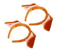 FRCOLOR 2 Pièces bandeau chiot chiens animal de compagnie beau bandeau couvre-chef de fête coiffe d'enfants bandeaux de conception animale Casque de fête en tissu