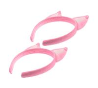 FRCOLOR 2 Pièces Bandeau colley oreilles de dalmatien oreille de chien costume de chien Chiens bandeau oreilles de chien oreilles de chien femmes bandeaux de fête pour femmes en tissu rose