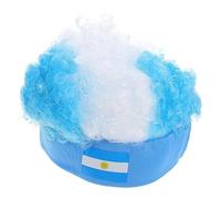 FRCOLOR 2 Pièces bandeau de de fan bouclée curly wig de clown de festival drapeau national bandeaux pour hommes faux cheveux décoratifs cheveux de clown