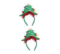 FRCOLOR 2 Pièces Bandeau De Noël Lumineux Habiller Le Bandeau Couvre-chef De Fête De Noël Bandeau De Chapeau D'elfe Bandeau Led De Noël Bandeaux De Noël Pour Adultes Sapin De Noel En Tissu