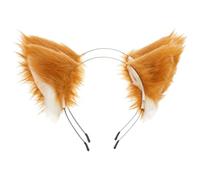FRCOLOR 2 Pièces bandeau oreilles de chat pattes poilues accessoires poilus mignon rose rusé accessoires de cheveux pour fille bandeau oreilles de renard cosplay en tissu