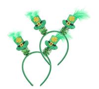 FRCOLOR 2 Pièces bandeau trèfle décorations fête Irlandaise décorations Saint Patrick bandeaux pour femmes patrick bandeaux bandeau de fête de la saint patrick bandeau saint patrick métal