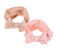 FRCOLOR 2 pièces Bandeaux Élastiques pour Bébés Lot Nœuds et Accessoires de Cheveux pour Confort Ajustable et Durable