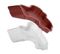 FRCOLOR 2 Pièces Bassin pour Tortues et Reptiles avec Rampe Antidérapante Plateau Baignade et Nourrissage Intégré Bassin Eau et Terre pour Petits Reptiles Semi-Aquatiques Support Solaire