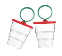 FRCOLOR 2 pièces Boîte Loupe Insecte Rouge Kit Observation Extérieur pour Garçon Fille Jeu Scientifique Educatif avec Loupe pour Apprentissage Insectes Observation Plantes et Petits