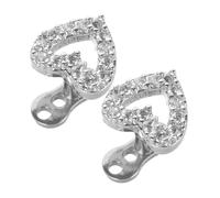 FRCOLOR 2 Pièces Boucles Oreilles Acier Inoxydable avec Clous de Nez Forme de Cœur Bijoux pour Piercings Oreilles Nez Adaptés Aux Femmes et Hommes
