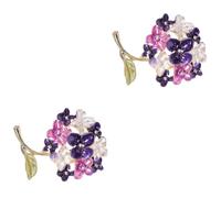 FRCOLOR 2 Pièces Broch D'hortensia Point Pour Les Vêtements Broche Revers Épingle à Linge Fleur Épingle à Fleurs Pour Vêtements Alliage De Zinc